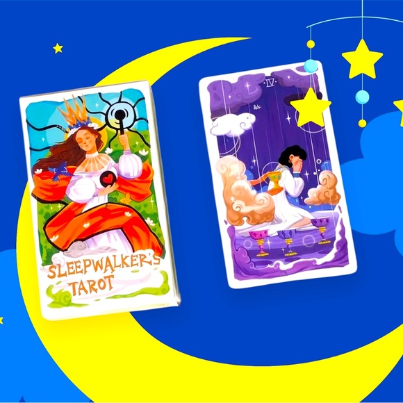 Sleepwalker Tarot Deck All Eyes Closed - 78 Cards QRCode PDF Guidebook NIP